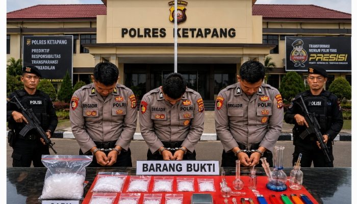 Tamparan keras bagi Kapolres Ketapang serukan kampung bebas narkoba, teryata oknum anggota nya sendiri diduga bandar sabu,
