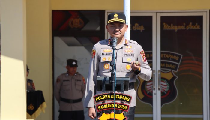 Kapolres Ketapang Pimpin Upacara Kenaikan Pangkat 73 Personel Periode 1 Juli 2026