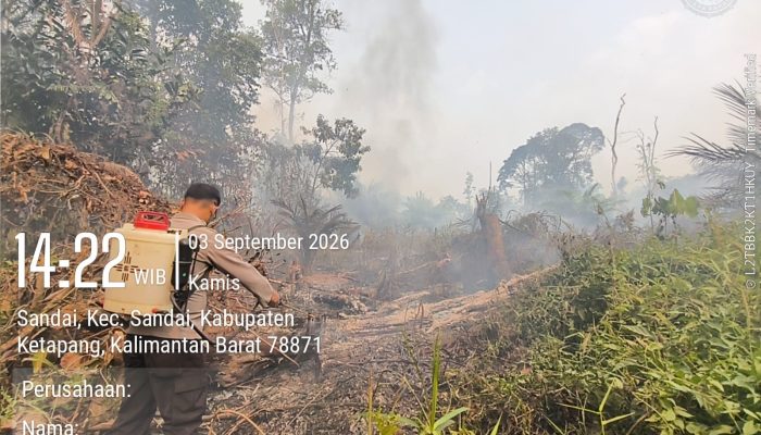 Polsek Sandai Lakukan Groundcheck Hotspot Karhutla, Sejumlah Titik Berhasil Dipadamkan