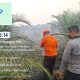 Angin Kencang dan Minim Air, Polsek MHU Bersama Tim Gabungan Berjibaku Padamkan Karhutla di Laman Satong